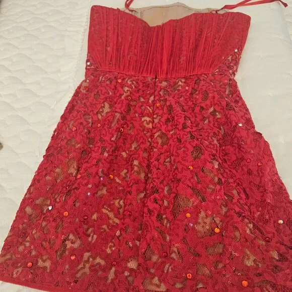 BCBG Max Azria red dress - Picture 3 of 5